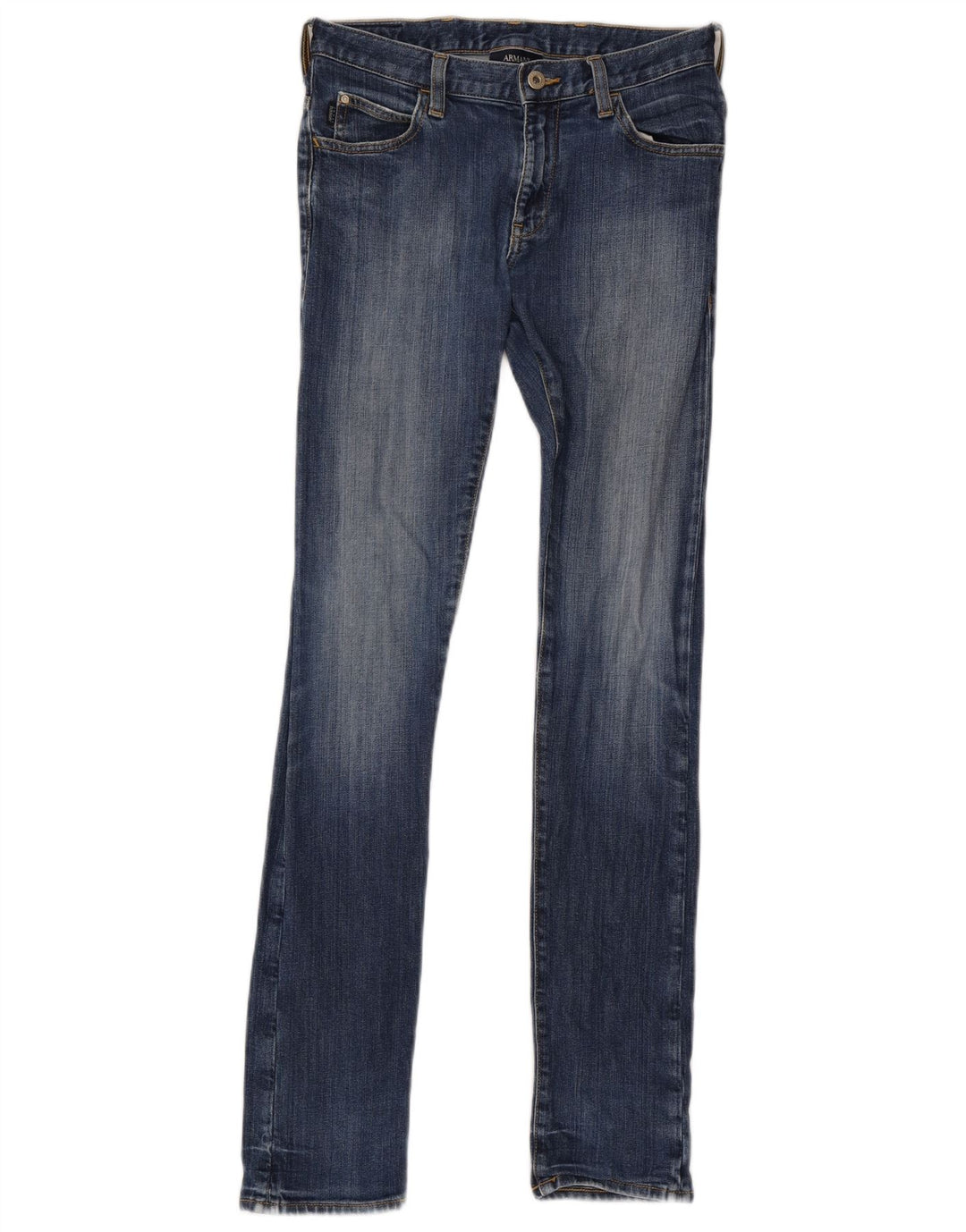 Armani Damen Skinny Jeans W28 L33 Blaue Baumwolle