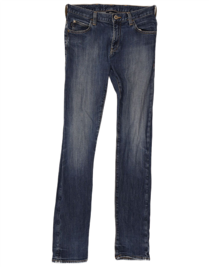 Armani Damen Skinny Jeans W28 L33 Blaue Baumwolle