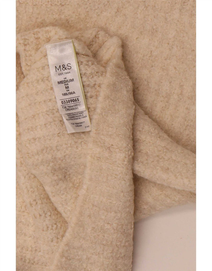 Marks & Spencer Damen-Pullover mit Rundhalsausschnitt, UK 14, Mittelbeige, Acryl
