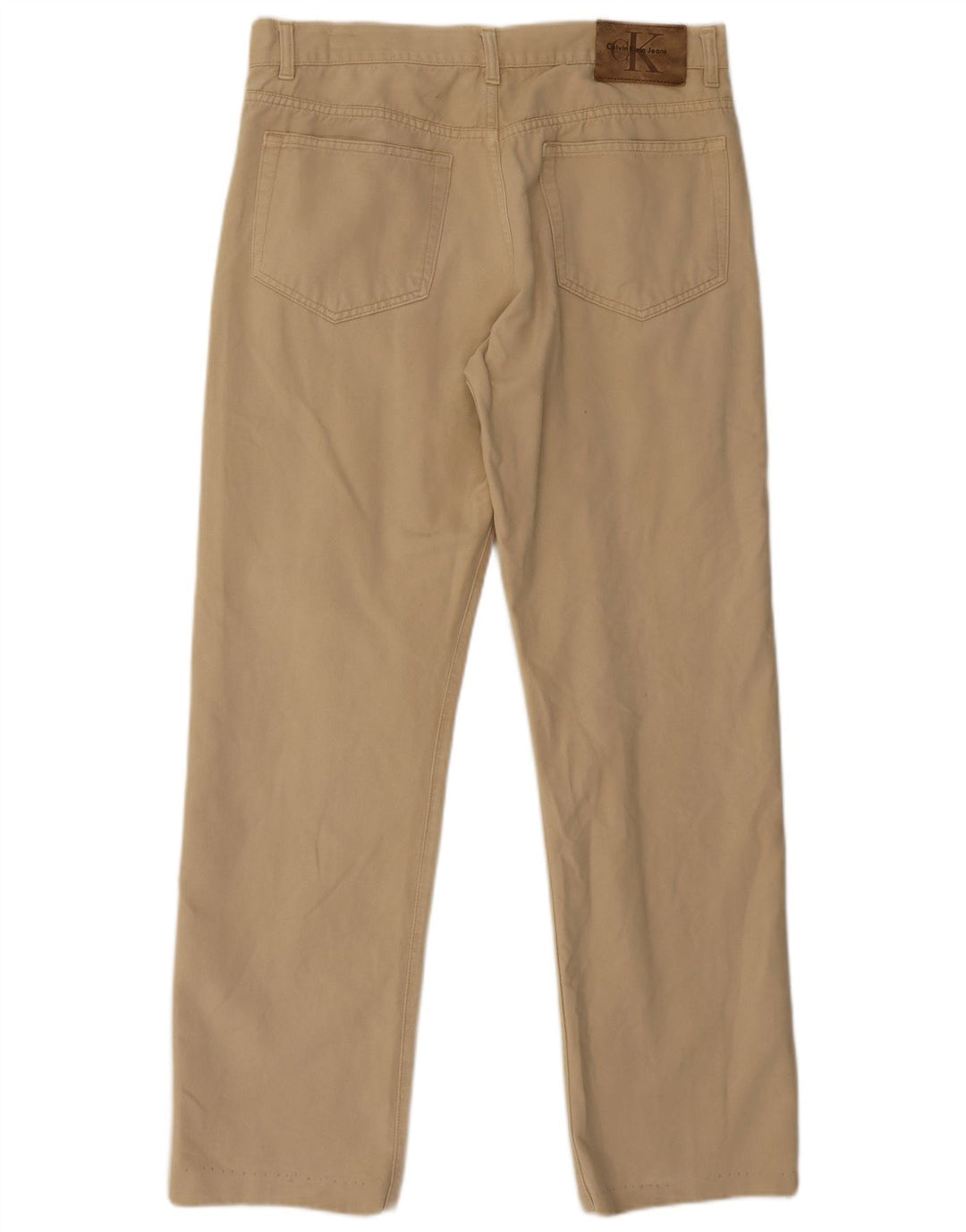 Calvin Klein Herren Straight Jeans W34 L30 Beige Baumwolle