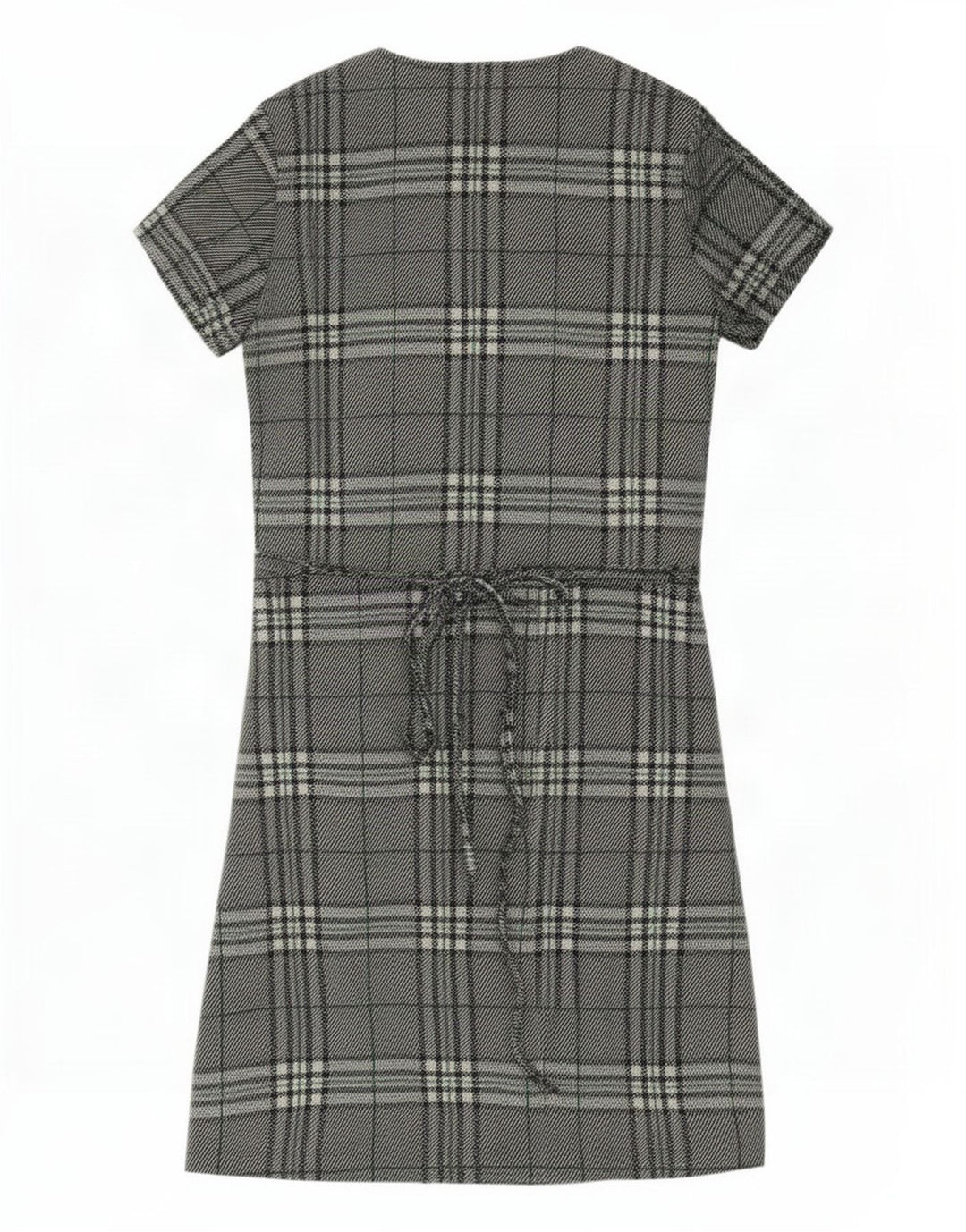 Zara Damen Wickelkleid UK 14 Großes grün kariertes Polyester