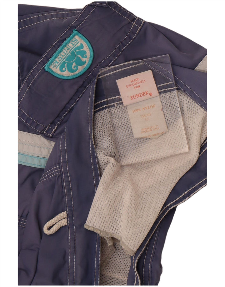 Sundek Herren-Badeshorts, mittelgroß, marineblaues Nylon