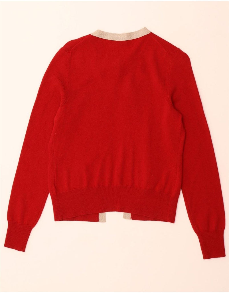 ESCADA Womens Crop Cardigan Sweater UK 6 XS Red Wool Vintage Escada and Second-Hand Escada from Messina Hembry 