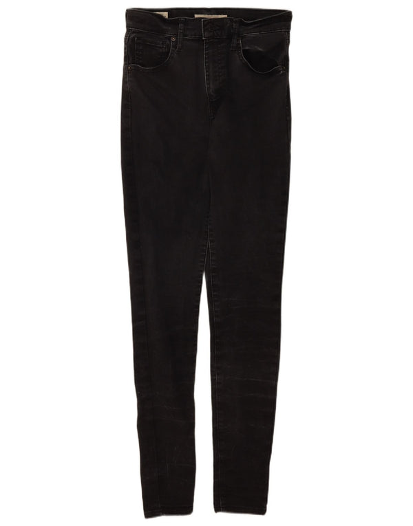 Levi's Damen Mile High Super Skinny Jeans W28 L30 Schwarze Baumwolle