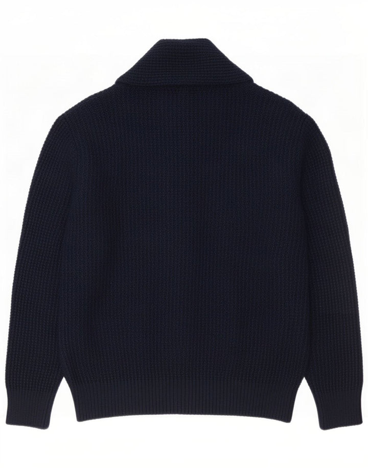 Zara Herren-Strickjacke, groß, Marineblau, Acryl