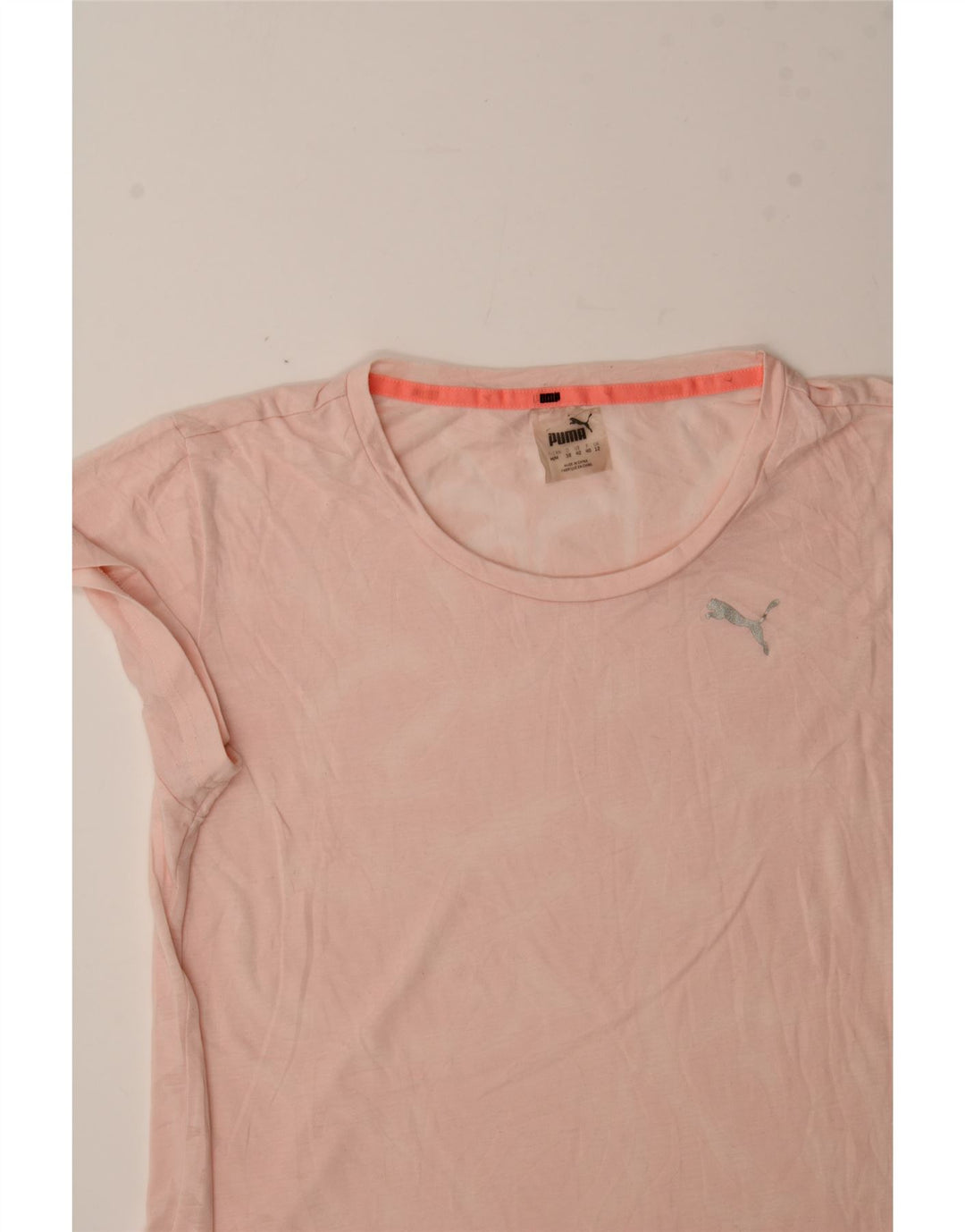PUMA Womens T-Shirt Top UK 12 Medium Pink Tie Dye Vintage Puma and Second-Hand Puma from Messina Hembry 