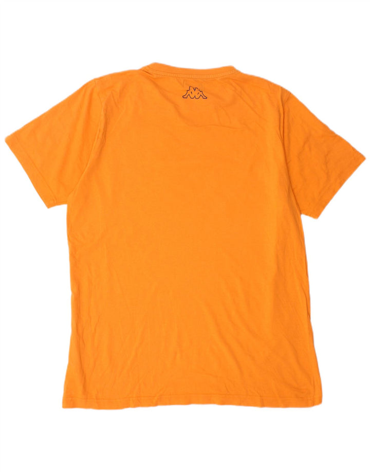 Kappa Herren Grafik T-Shirt Top Large Orange Baumwolle