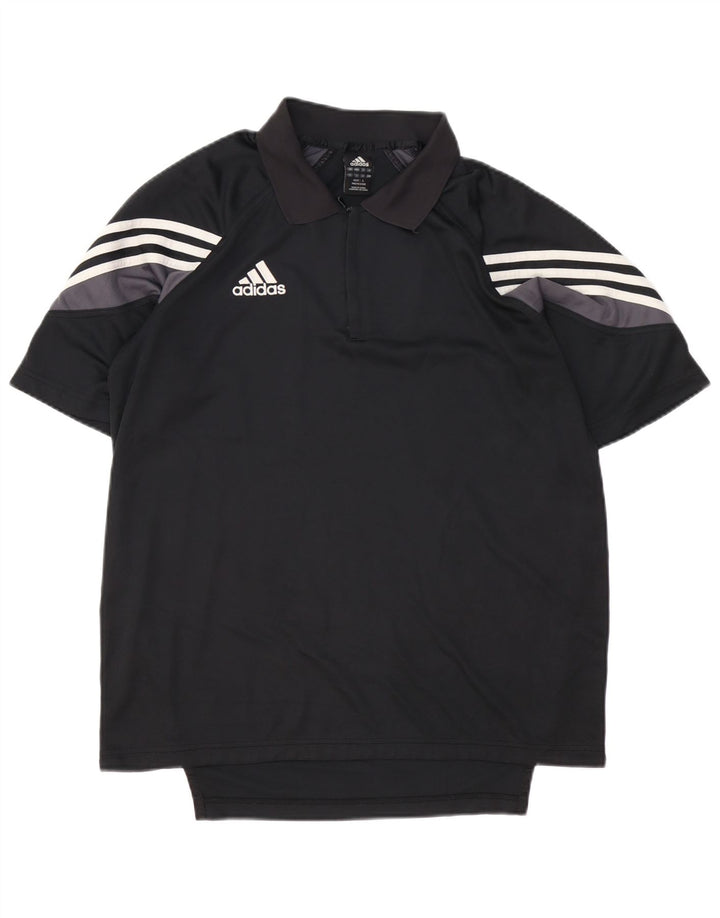 ADIDAS Herren Climalite Poloshirt Großes schwarzes Polyester