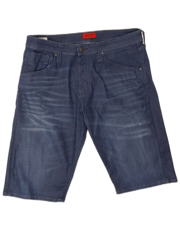 Jack & Jones Mens Loose Fit Denim Shorts XL W38 Blue Cotton