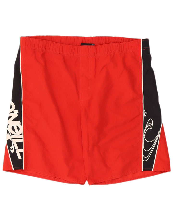 O'Neill Herren-Sportshorts mit Grafik, Größe S, Rot, Farbblock-Polyester