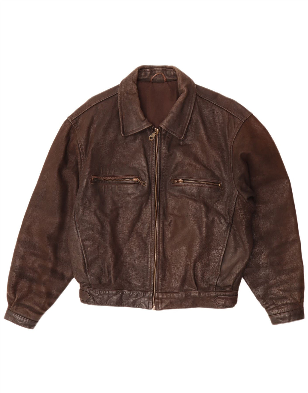 Vintage Herren Lederjacke IT 50 Large Braun
