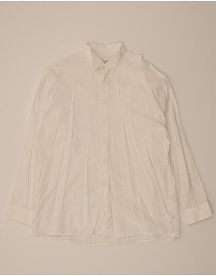VINTAGE Mens Formal Shirt XL White Vintage Vintage and Second-Hand Vintage from Messina Hembry 