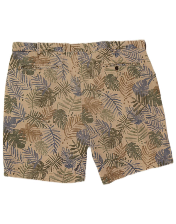 Gap Mens Chino Shorts W38 XL Beige Floral Cotton Hawaiian