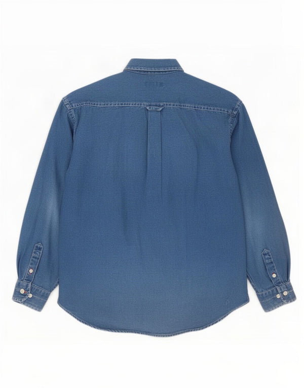 Gant Jungen-Hemd, 11–12 Jahre, XL, blaue Baumwolle