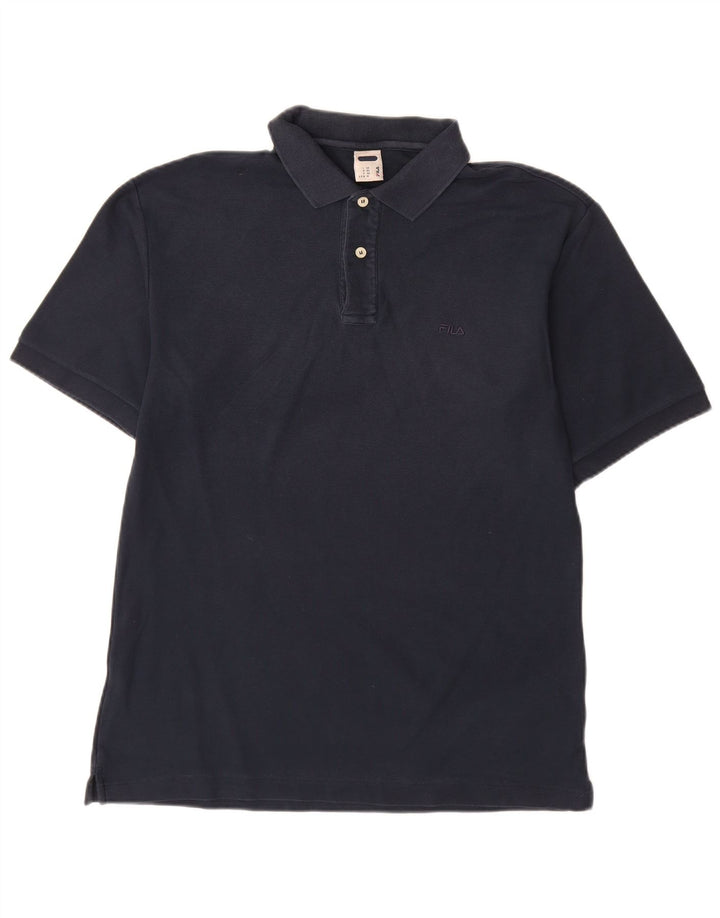 Fila Herren-Poloshirt aus mittlerer marineblauer Baumwolle