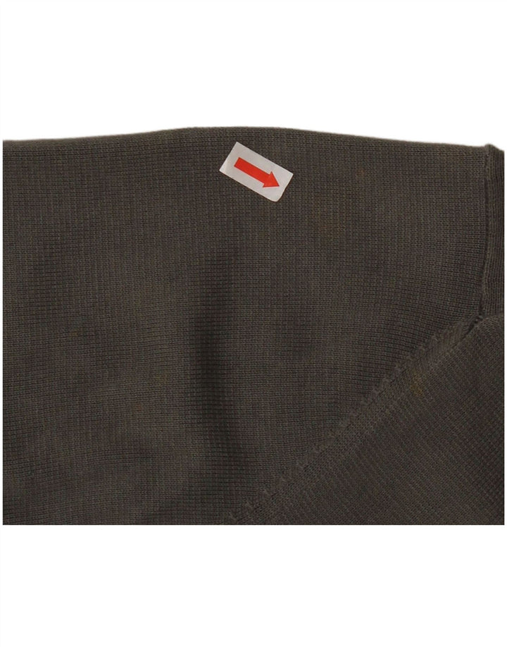 Massimo Dutti Herren Kurzarm-Polo-Pullover aus mittelgrauer Baumwolle