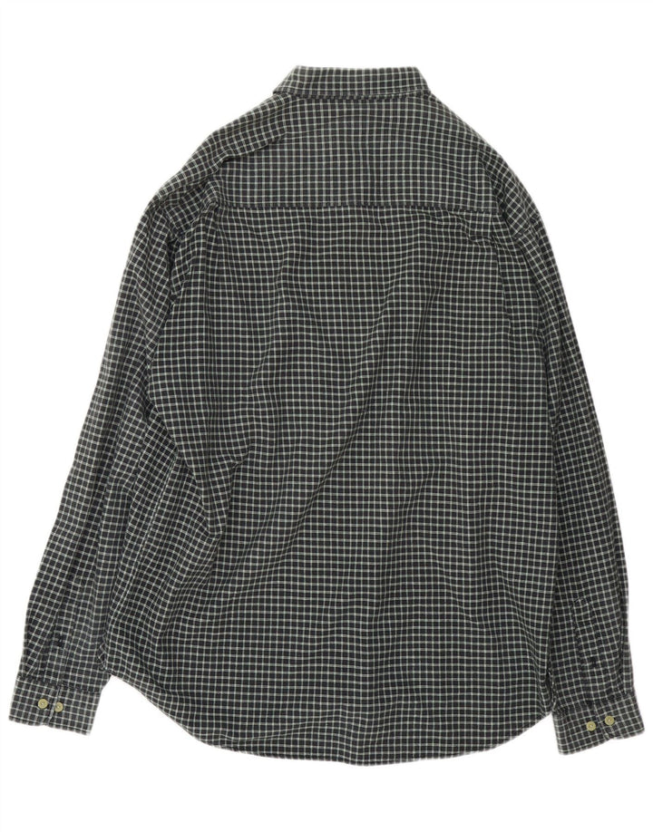 Tom Tailor Herrenhemd 2XL grün kariert Baumwolle