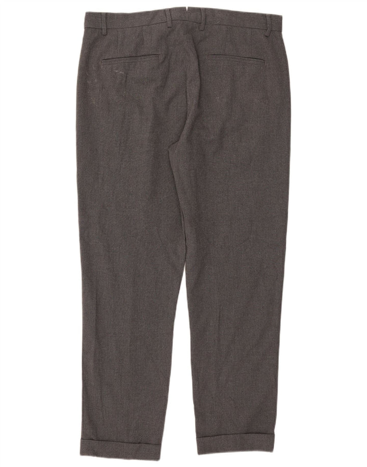 Gerade Chino-Hose für Herren von Zara, EU 44, Größe L, W34, L29, Grau, Polyester