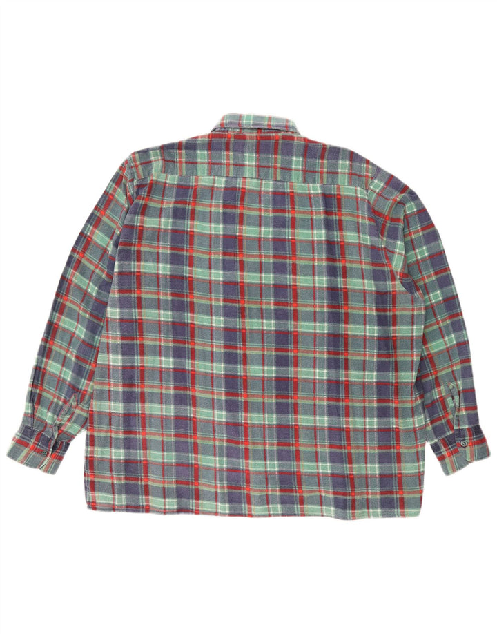 Dolomite Herren-Flanellhemd XL, grün kariert, Baumwolle