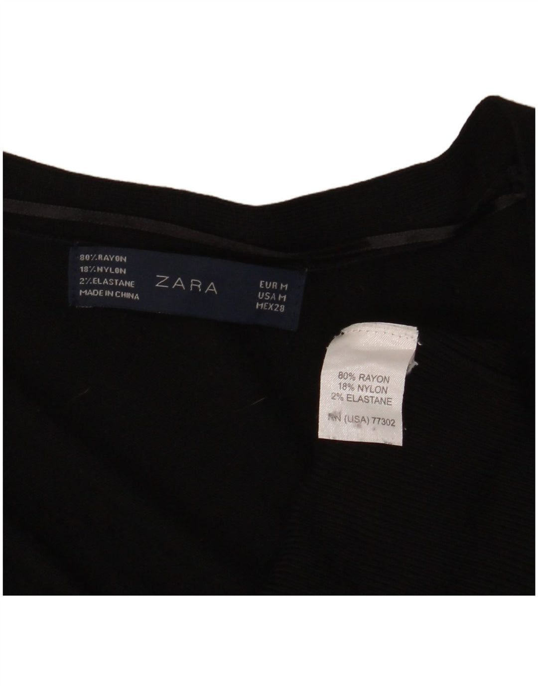 ZARA Damen Longline-Cardigan-Pullover UK 14 Medium Black Rayon