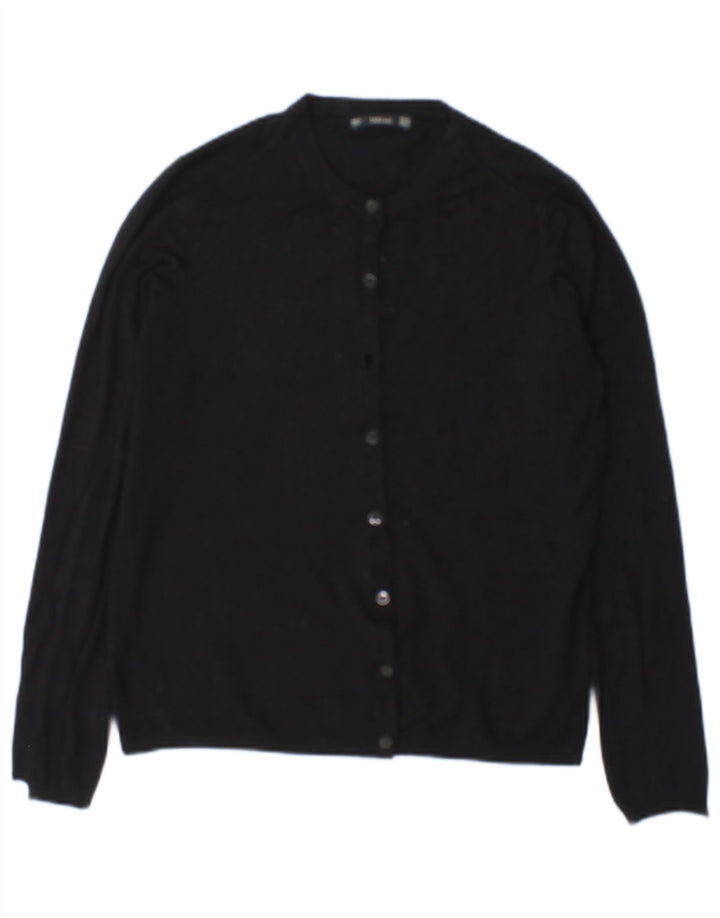 Zara Damen Strickjacke UK 14 Medium Schwarz