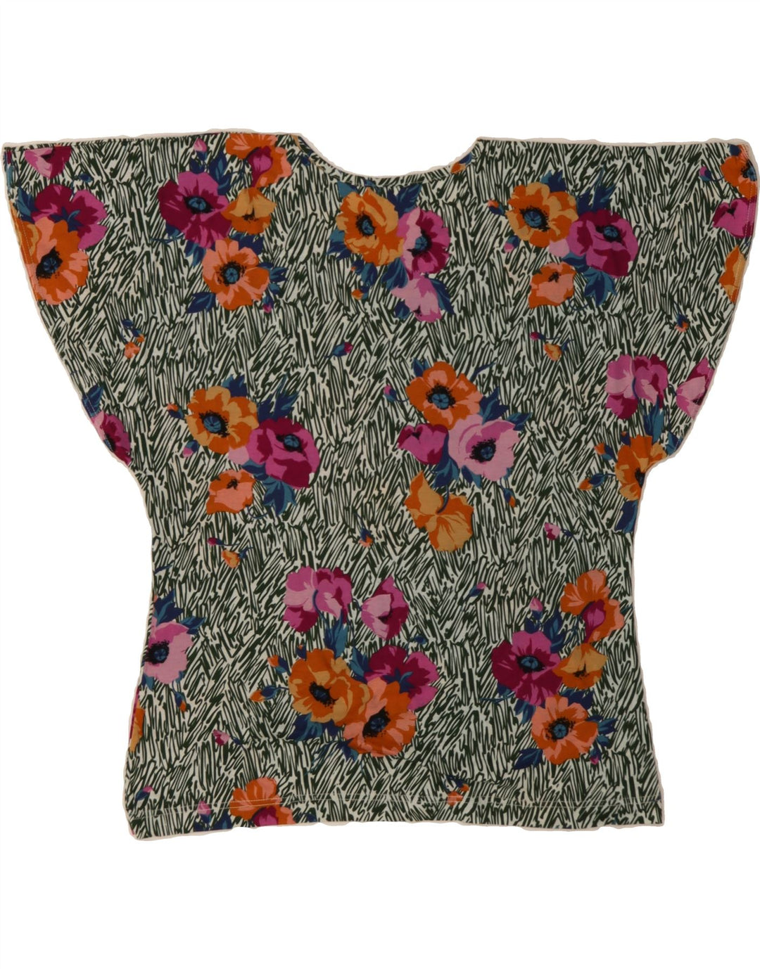 VINTAGE Womens Batwing Blouse Top IT 46 Large Multicoloured Floral Vintage Vintage and Second-Hand Vintage from Messina Hembry 