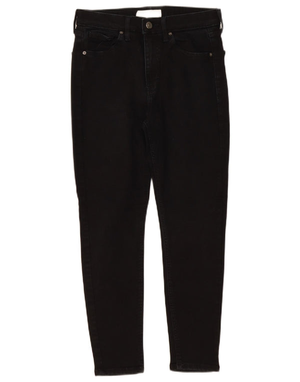 Topshop Damen Skinny Jeans W28 L25 Schwarze Baumwolle
