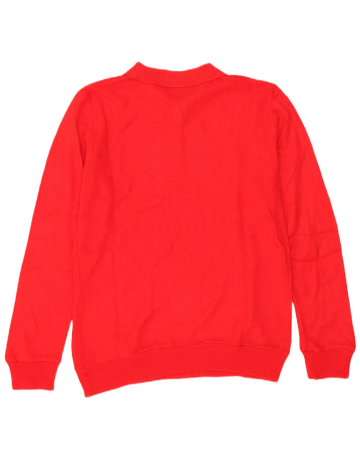 Vintage Damen Rollkragenpullover Pullover IT 42 Mittelrotes Polyacryl
