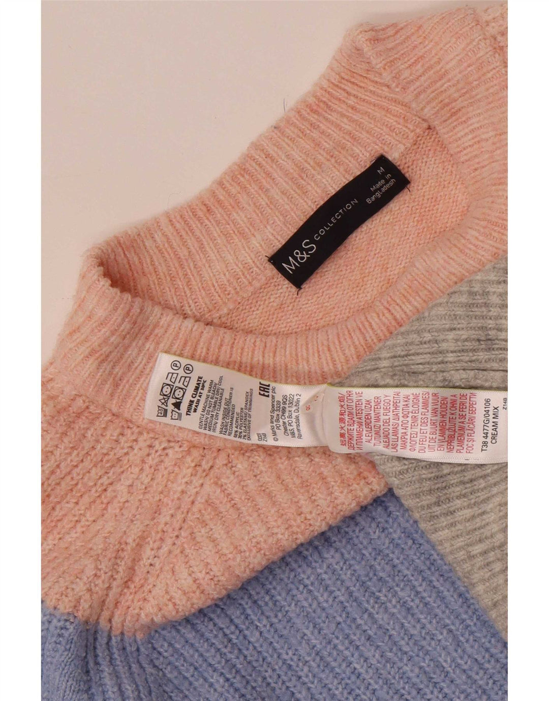 Marks & Spencer Damen-Pullover mit Rollkragen, Gr. 14, mittelgroß, mehrfarbig