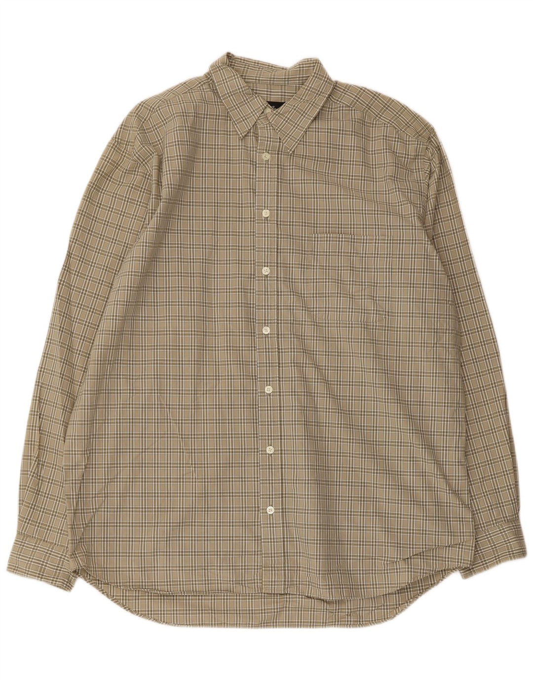 EDDIE BAUER Herren-Hemd, groß, Khaki, kariert, Baumwolle