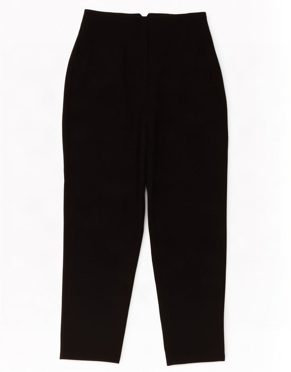 Zara Damen-Hosen mit hoher Taille, schmal zulaufende, kurze Hose, Größe M, W28, L26, Schwarz