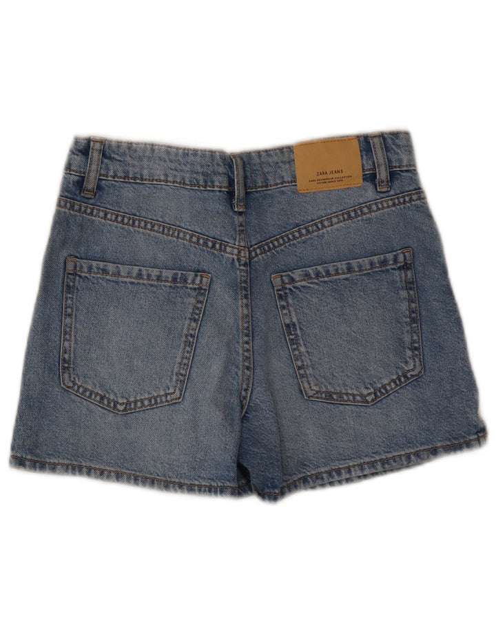 ZARA Girls Denim Shorts 13-14 Years W26  Blue