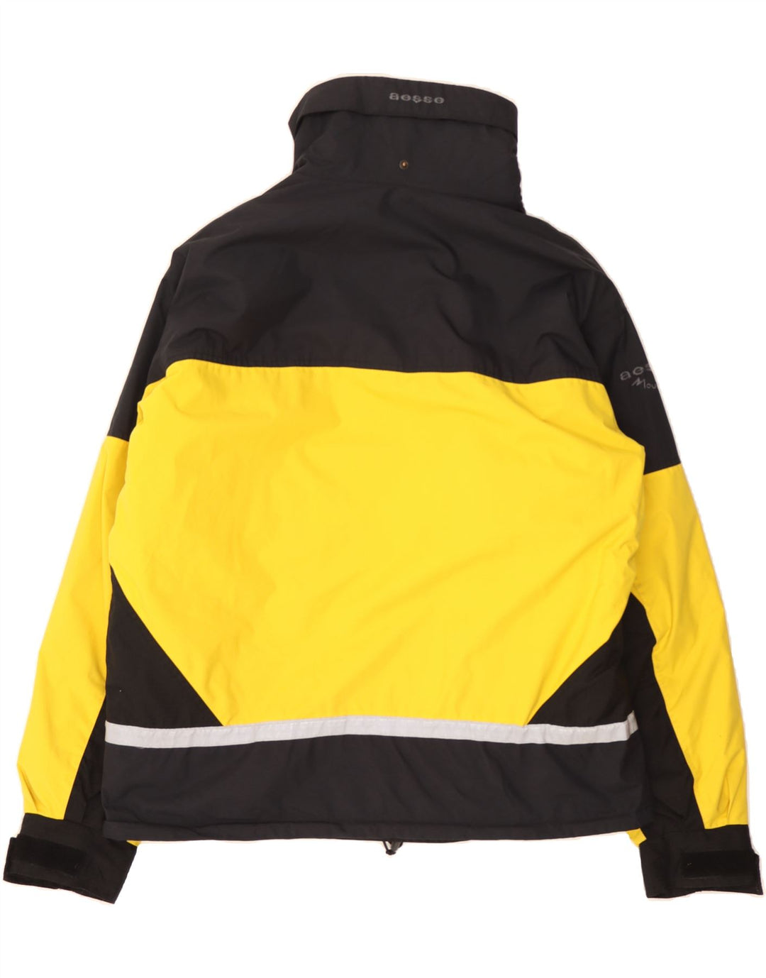 AESSE Mens Windbreaker Jacket UK 38 Medium Yellow Colourblock Polyamide Vintage Aesse and Second-Hand Aesse from Messina Hembry 
