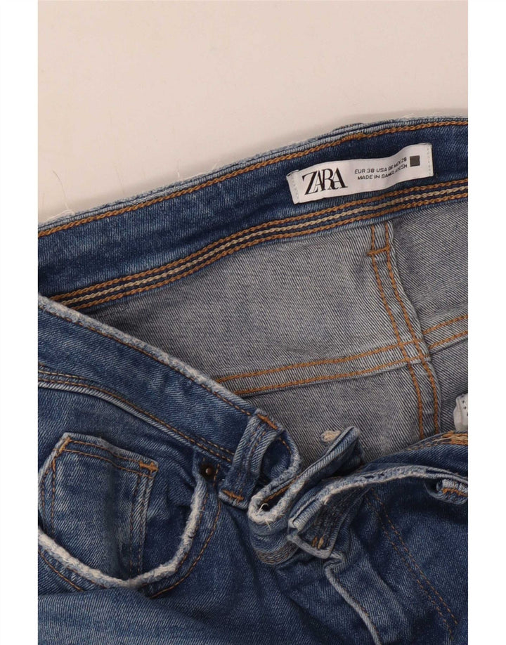 Zara Damen Slim Jeans EU 38 Small W28 L27 Blau