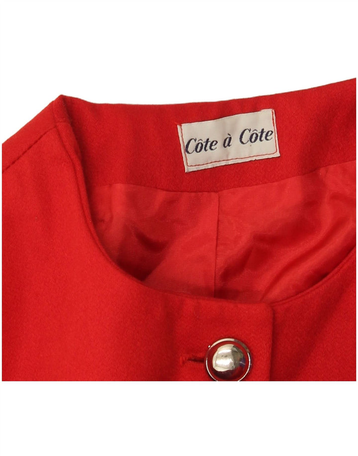 Cote A Cote Damen Longline 6-Knopf-Blazer-Jacke, UK 10, Größe S, Rot