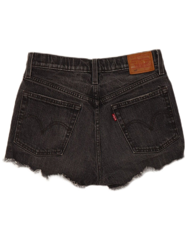 LEVI'S Damen 501 Jeansshorts W30 mittelschwarze Baumwolle