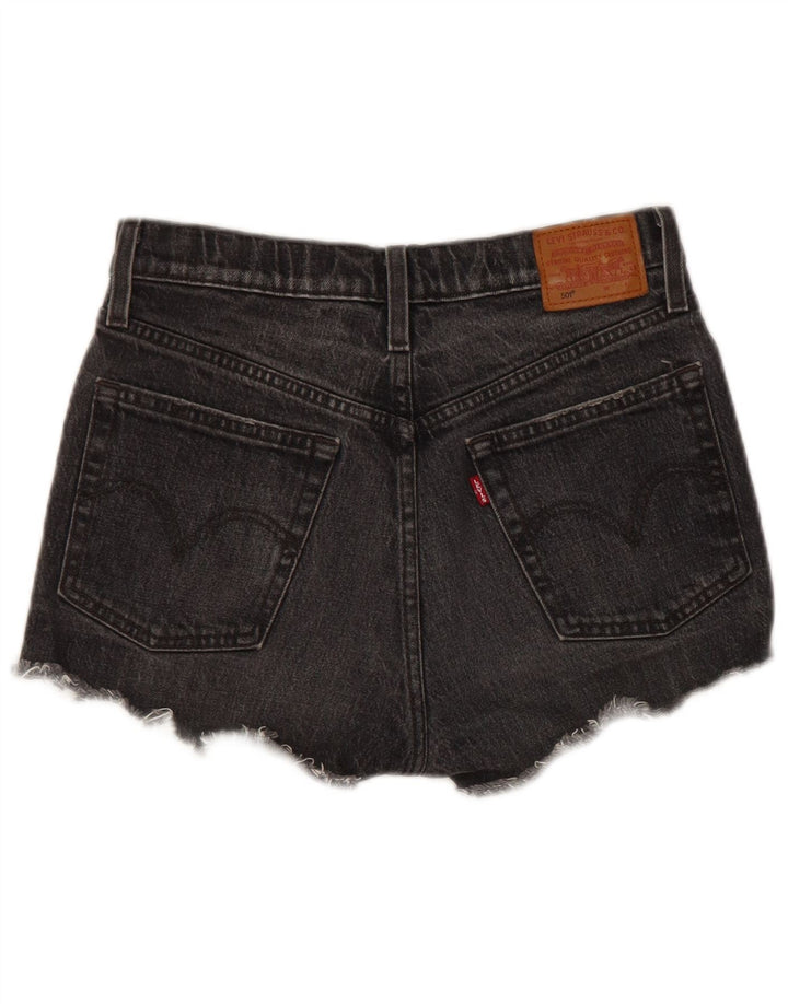LEVI'S Damen 501 Jeansshorts W30 mittelschwarze Baumwolle