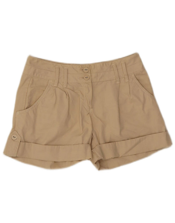 Massimo Dutti Damen Freizeitshorts EU 36 Small W27 Beige Baumwolle
