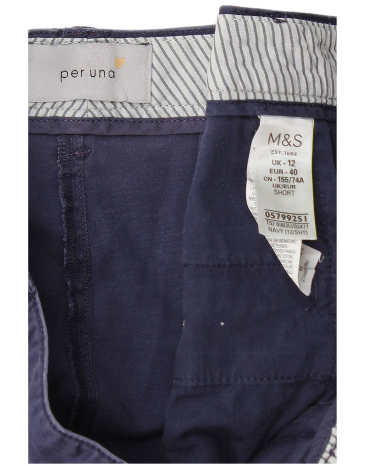 MARKS & SPENCER Damen Chinohose UK 12 M W30 L26 Marineblau