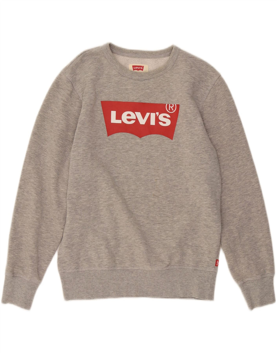 LEVI'S Jungen-Sweatshirt mit Grafik, 12–13 Jahre, graue Baumwolle
