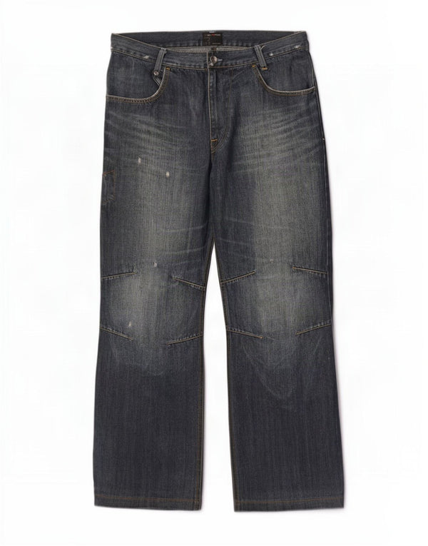 Energie Herren Distressed Loose Jeans W33 L33 Blaue Baumwolle
