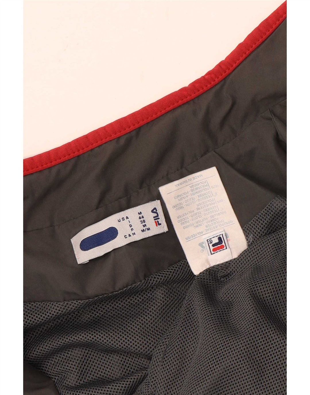 Fila Herren-Trainingsanzugoberteil aus mittelgrauem Polyester