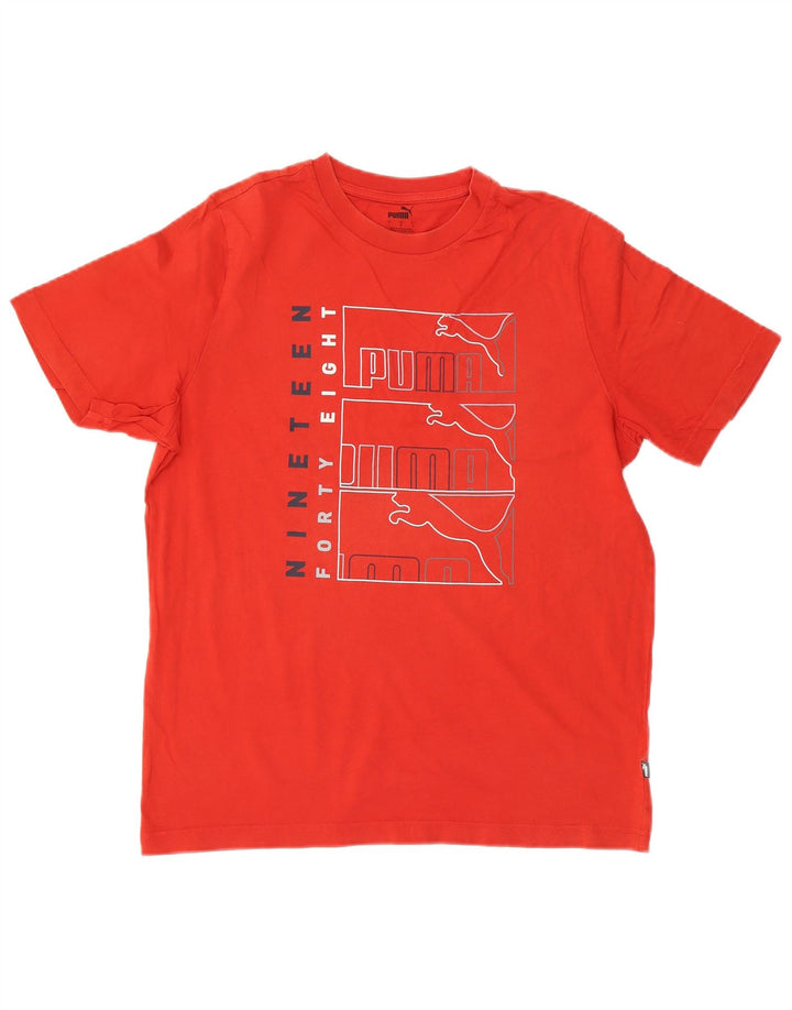 Puma Herren Grafik T-Shirt Top Large Rot