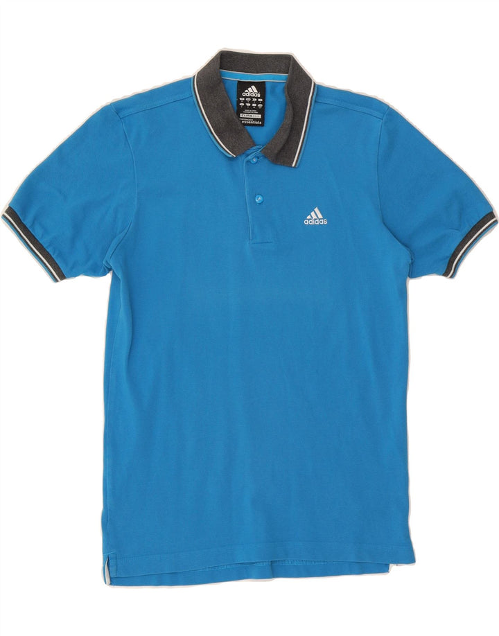ADIDAS Mens Clima 365 Polo Shirt Small Blue Cotton Vintage Adidas and Second-Hand Adidas from Messina Hembry 