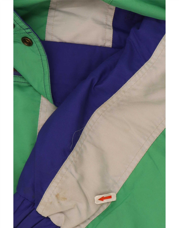 Sergio Tacchini Herren-Skijacke mit Kapuze IT 54 2XL Blaues Colourblock-Polyamid
