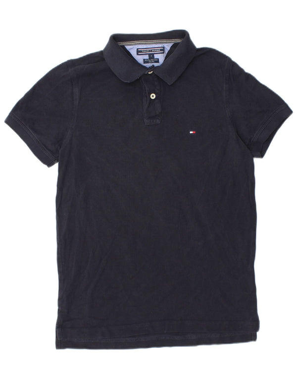 TOMMY HILFIGER Herren Slim Fit Poloshirt Kleine marineblaue Baumwolle