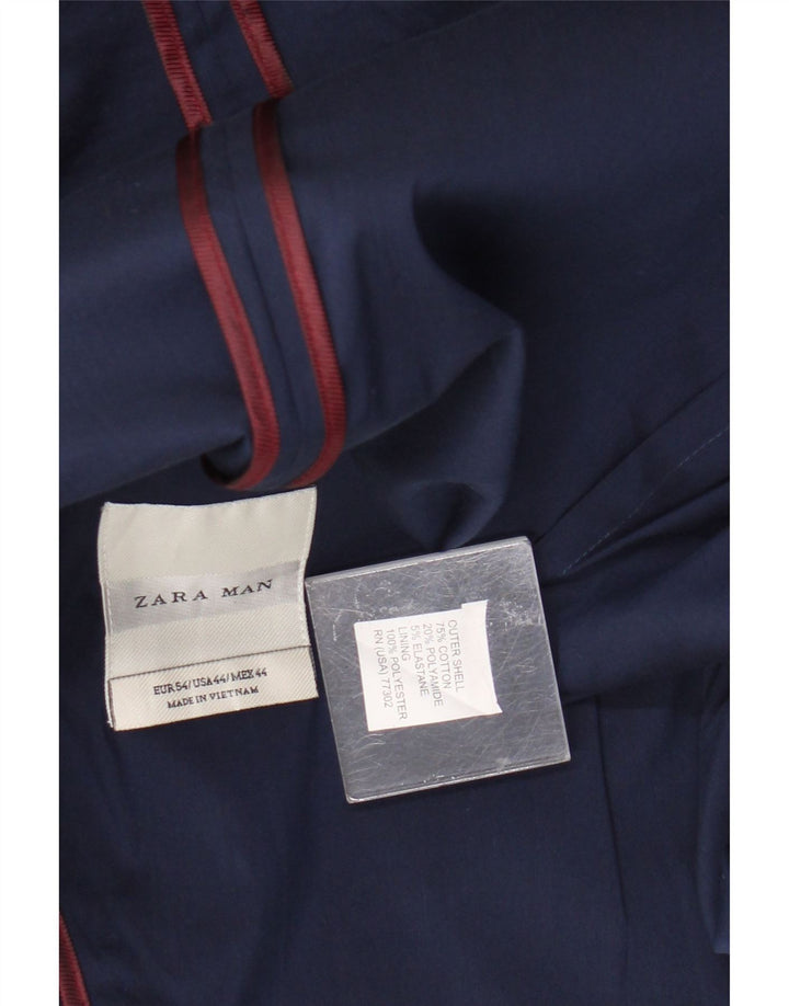 Zara Herren-Blazer mit 2 Knöpfen, EU 54, XL, Marineblau, Baumwolle