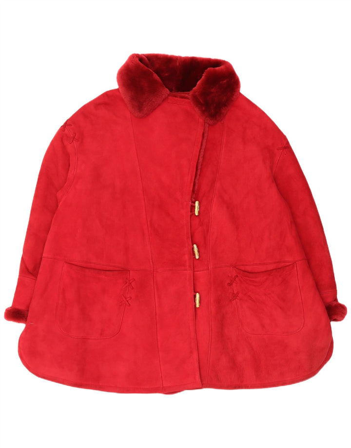 Nazareno Gabrielli Damen Übergroße Jacke IT 44 Mittelrot