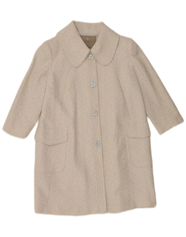 Paul Costelloe Damen-Mantel mit 3/4-Ärmeln, UK 12, mittelblau, geometrisch