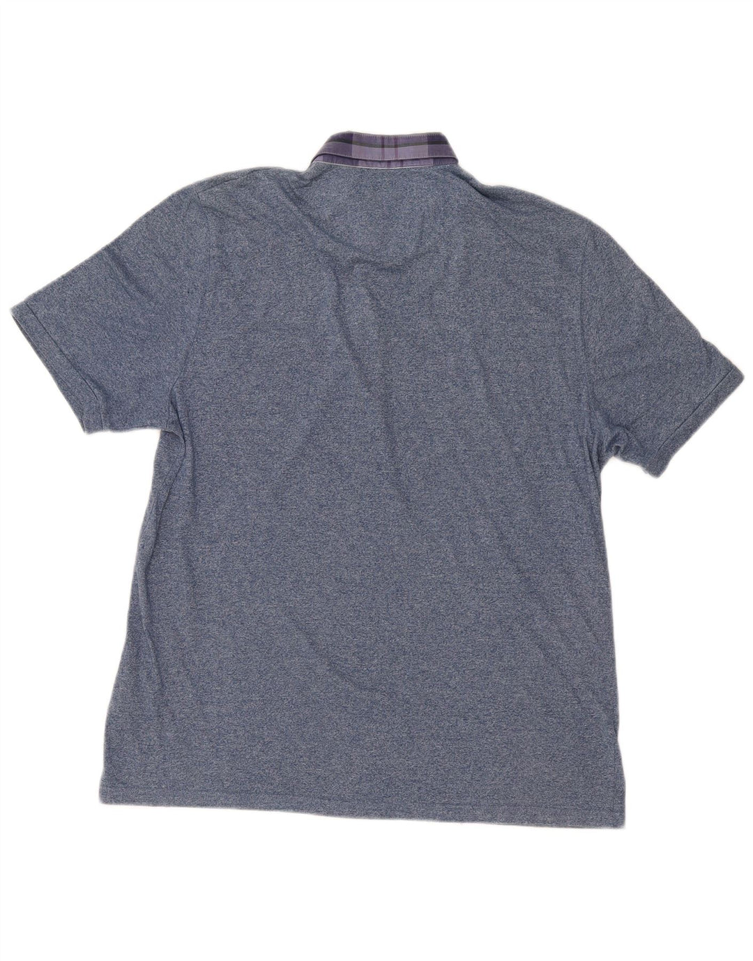 Ted Baker Herren-Poloshirt, Größe 6 2XL, blau gefleckte Baumwolle